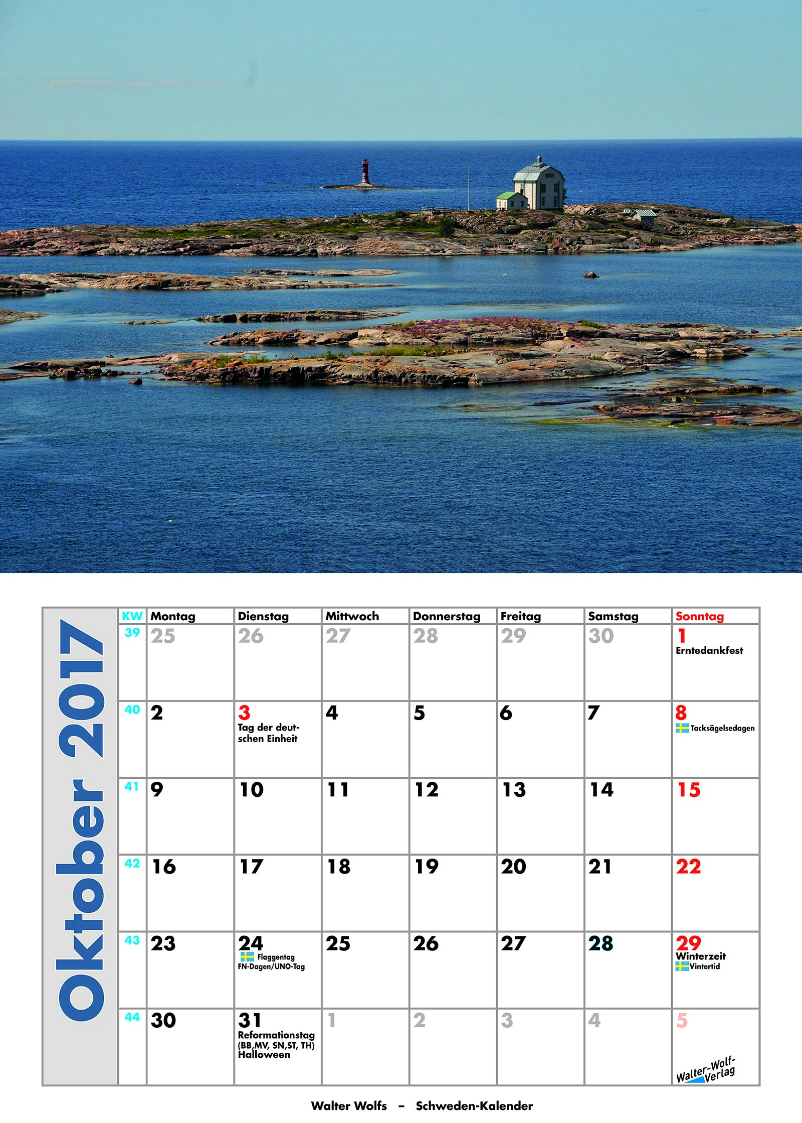Schweden Kalender 2017